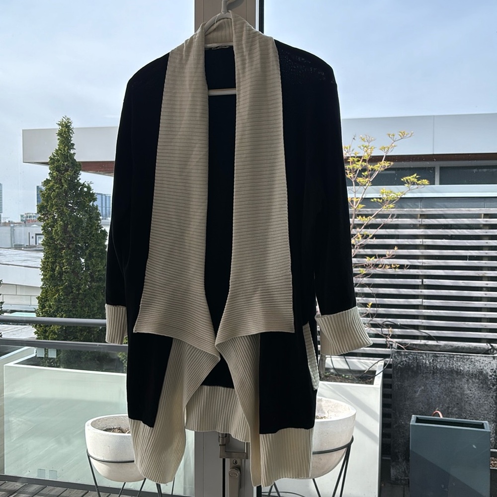 Black and white cardigan
